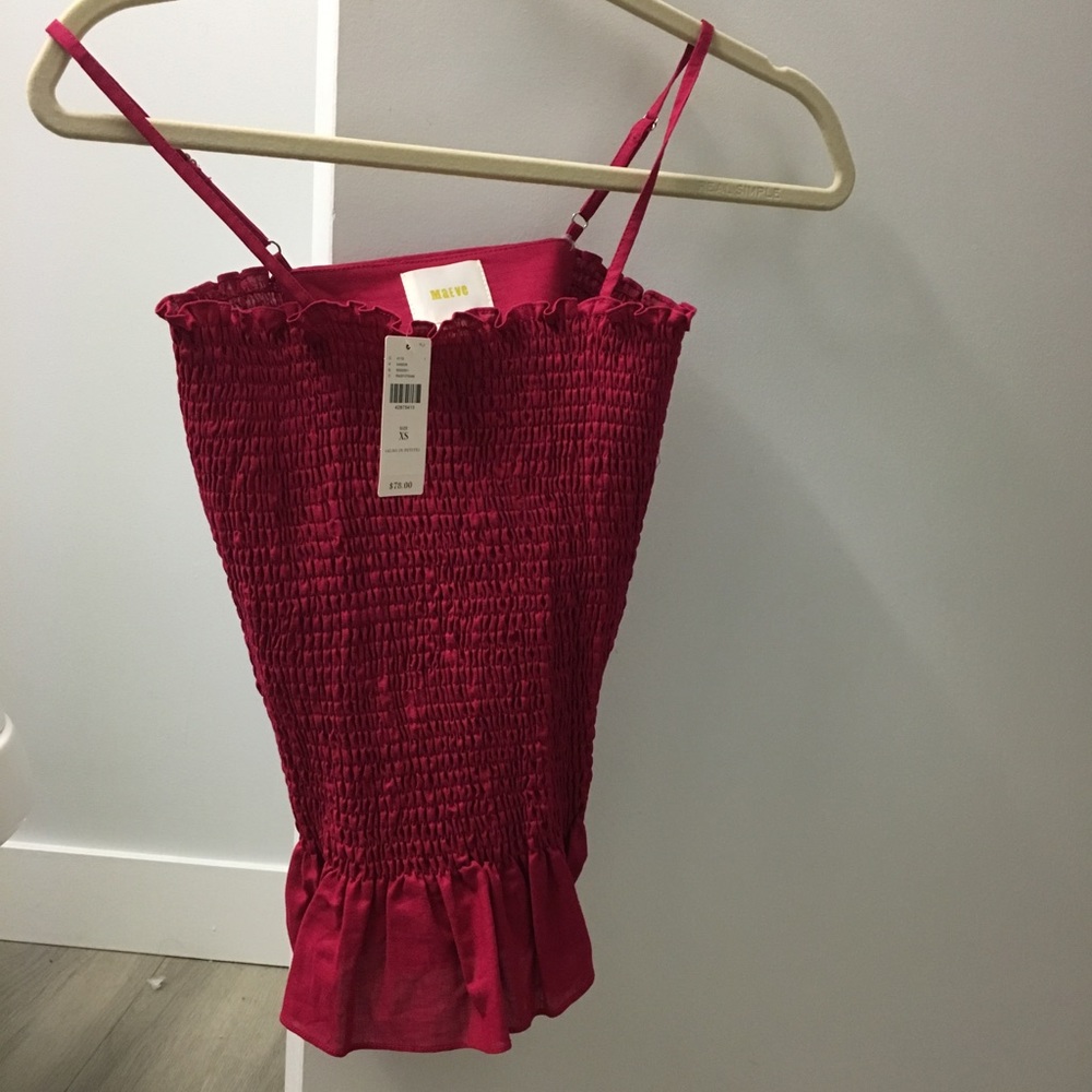 Ruched pink tank